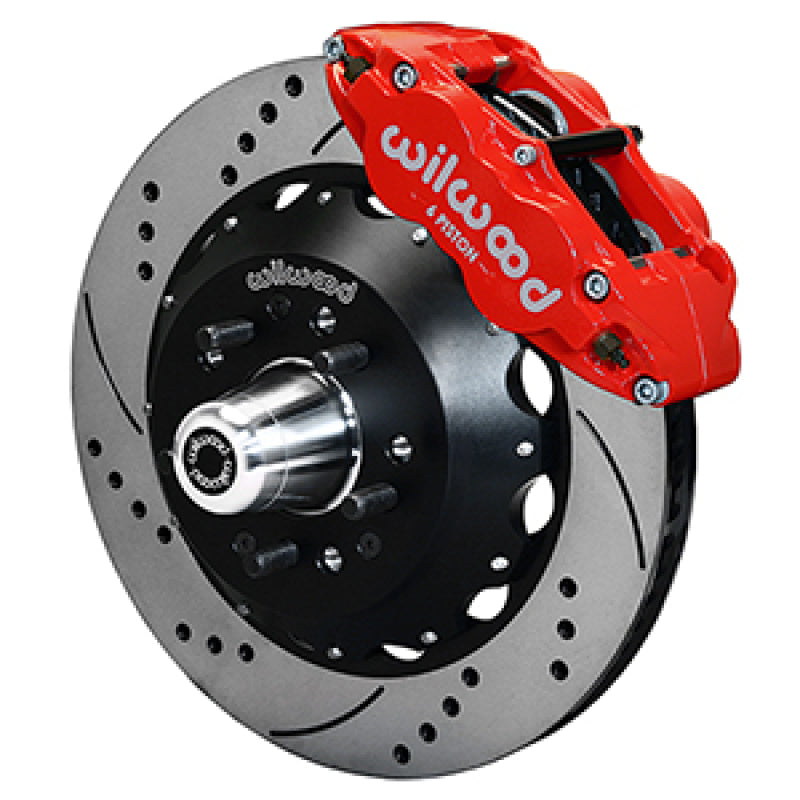 Wilwood 55-57 Chevy Bel Air Superlite 6R Kit, 5 x 4.50in/4.75in Hub - 14.00in D&S Rotor - Red 140-16909-DR