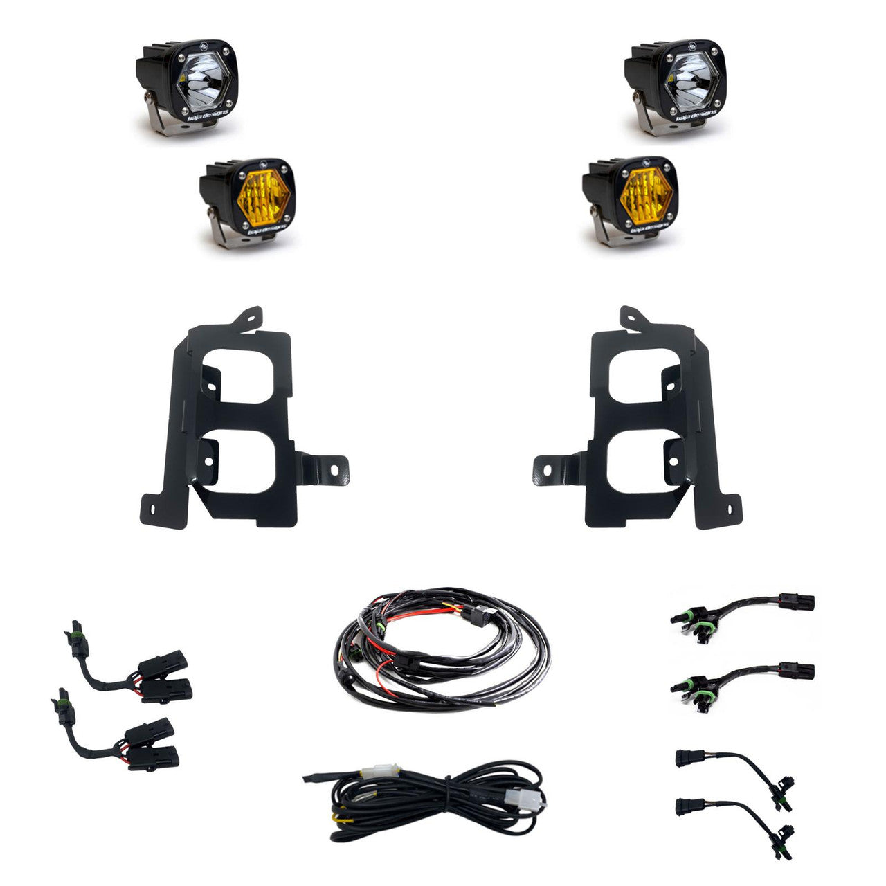 Baja Designs GMC S1 Dual Fog Pocket Light Kit - GMC 2019-22 Sierra 1500