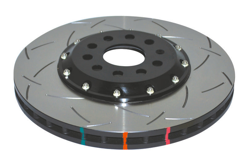 DBA 13-17 VW Golf R (MK7) 5000 Fully Assembled 2-Piece Rotor Black Hat T3 Slotted KP Front 52830BLKS 52830BLKS Photo - out of package