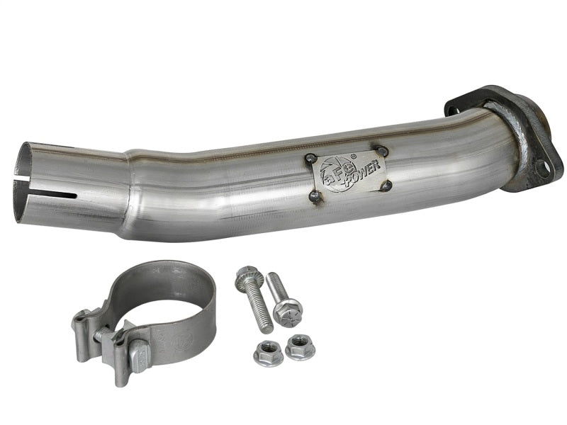 aFe Loop-Delete Down-Pipe, Twisted Steel, 2-1/2in, 409 Stainless Steel 48-48024 Photo - Unmounted