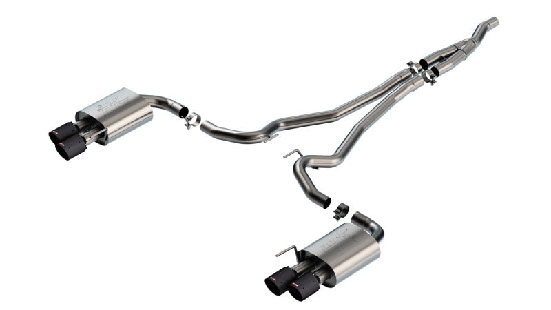 Borla 2024 Ford Mustang 2.3L Ecoboost ATAK Catback Exhaust CF BA w/ Quad Tips - Non-Active 140982CFBA 140982CFBA Photo - Primary