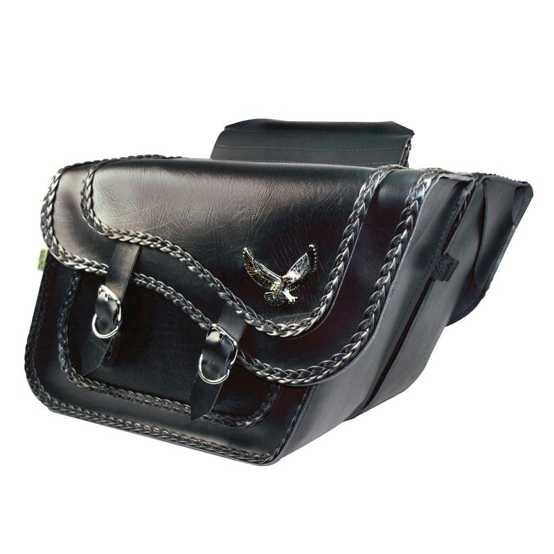 Willie & Max Universal Black Magic Large Slant Saddlebags (16 in L x 11 in W x 6.5 in H) - Black 58736-20 58736-20 User 1