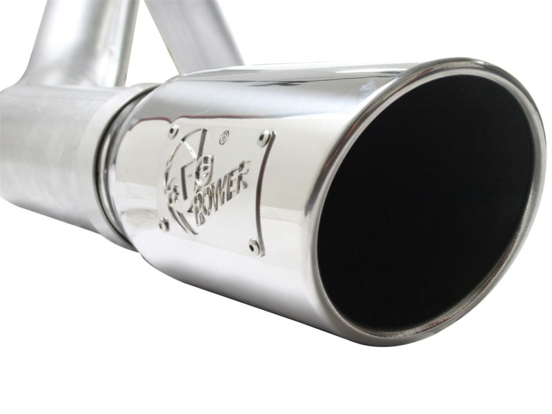 aFe Aluminized Cat-Back Exhaust No Muffler Polished - Ford F-150 11-14 49-03041-P Photo - Unmounted