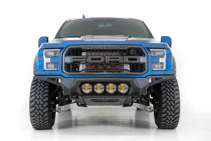 Addictive Desert Designs 17-20 Ford F-150 Raptor Bomber Front Bumper w/ 4 Rigid 360 6in Round Mounts F110014110103 F110014110103 Photo - Mounted