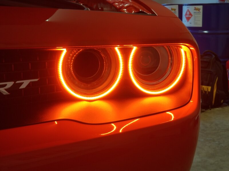 ORACLE Lighting Oracle 15-21 Dodge Challenger Dynamic Surface Mount Headlight Halo Kit - ColorSHIFT - Dynamic 3990-332 3990-332 User 2