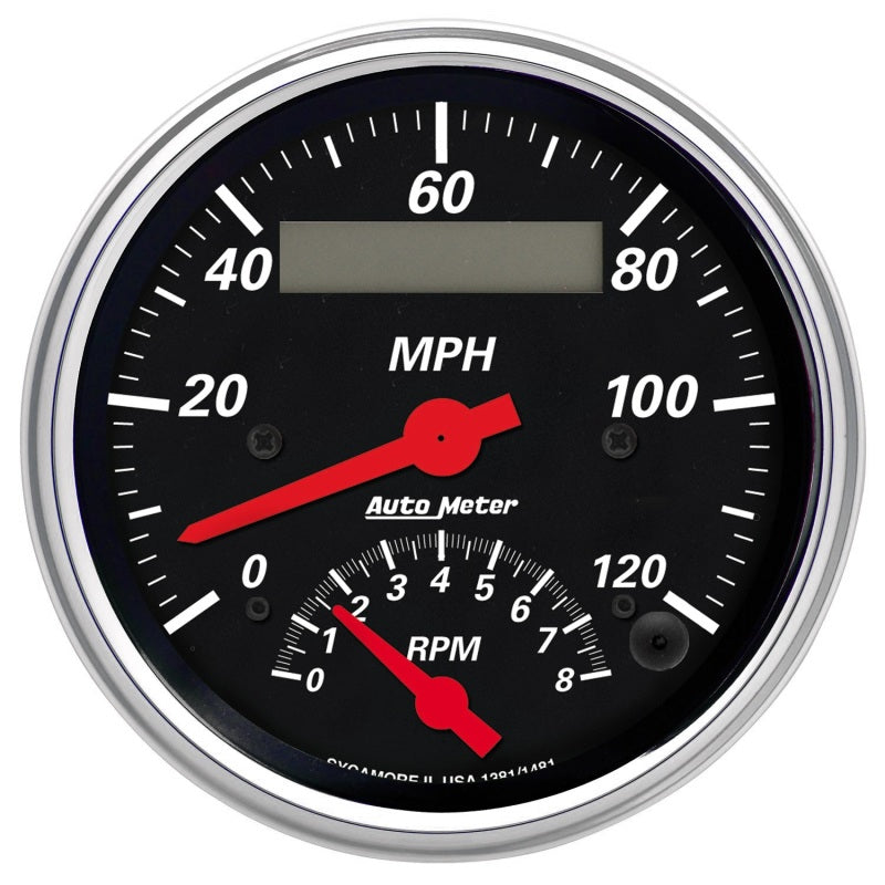 Autometer 3-3/8" Tachometer/Speedometer Combo, 8K Rpm/120 Mph Electric, Designer 1481 Photo - Primary
