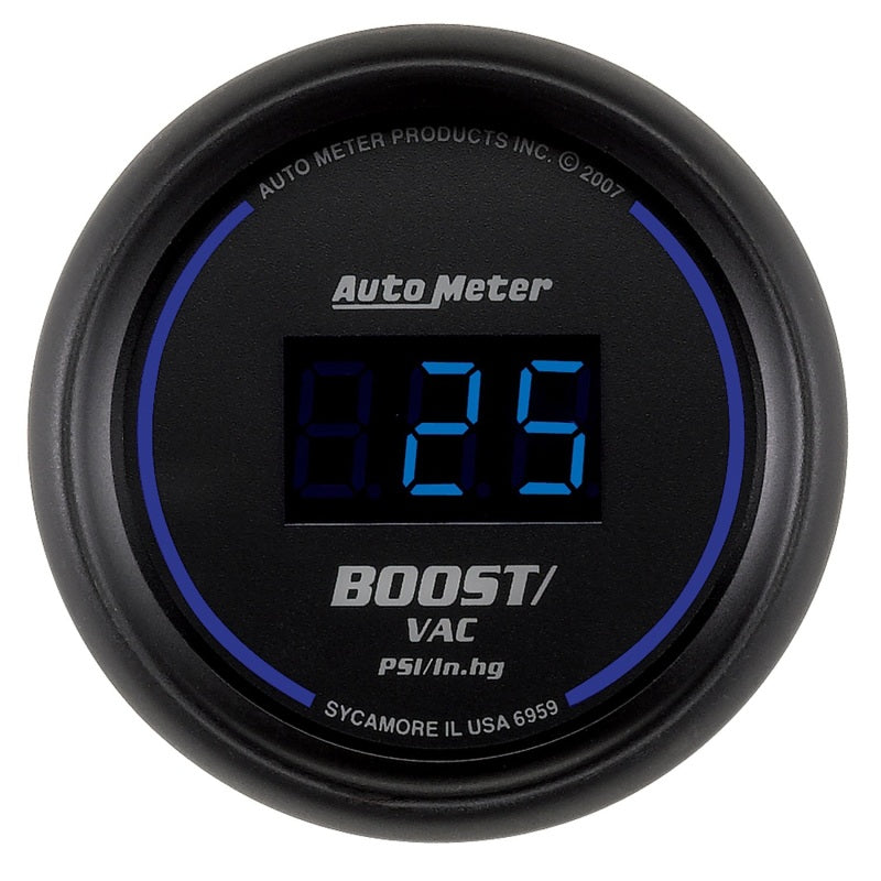 Autometer 2-1/16" Boost/Vacuum, 30 In Hg/30 Psi, Cobalt Digital 6959 Photo - Primary