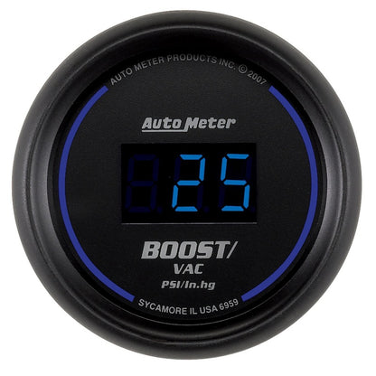 Autometer 2-1/16" Boost/Vacuum, 30 In Hg/30 Psi, Cobalt Digital 6959 Photo - Primary