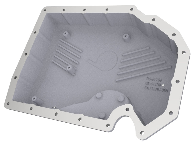 aFe 05-19 VW 1.8L/2.0L w/o Oil Sensor Engine Oil Pan Raw POWER Street Series w/ Machined Fins 46-71240A 46-71240A Photo - Unmounted