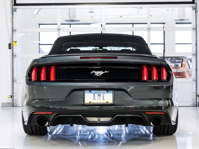 AWE Tuning S550 Mustang EcoBoost Axle-back Exhaust - Touring Edition (Diamond Black Tips) 3015-33086 3015-33086 Photo - out of package