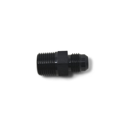 Russell -6 AN Straight Flare To Pipe Adapter (Black Finish) 660463 Photo - out of package