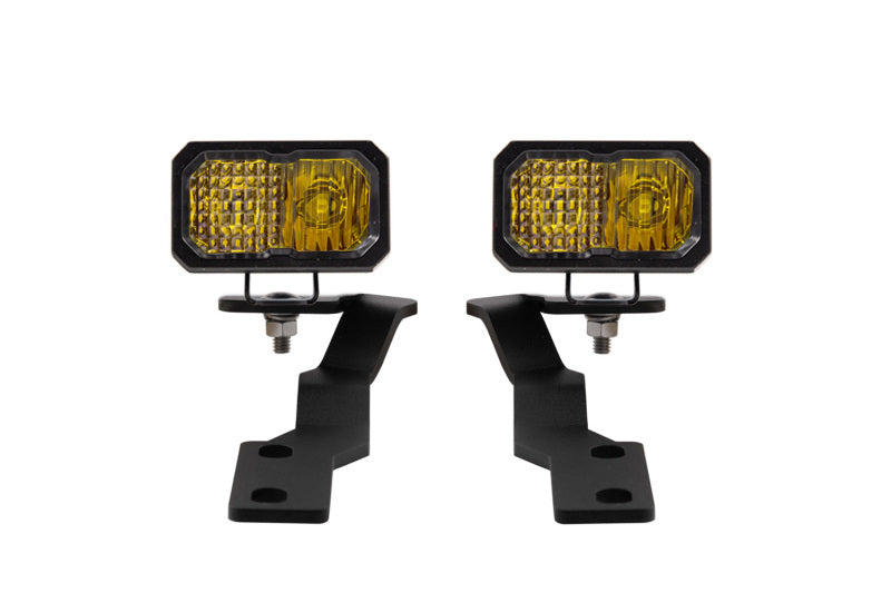 Diode Dynamics 16-21 Toyota Tacoma Stage Series 2in LED Ditch Light Kit - Yellow Pro Combo DD6379 DD6379 Photo - Primary