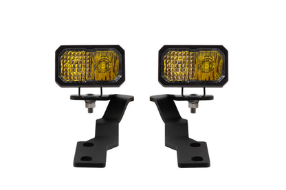 Diode Dynamics 16-21 Toyota Tacoma Stage Series 2in LED Ditch Light Kit - Yellow Pro Combo DD6379 DD6379 Photo - Primary