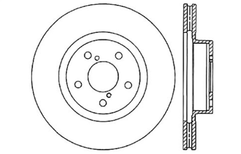 StopTech Sport Cross Drilled Brake Rotor; Front Left 128.47012L Photo - Primary