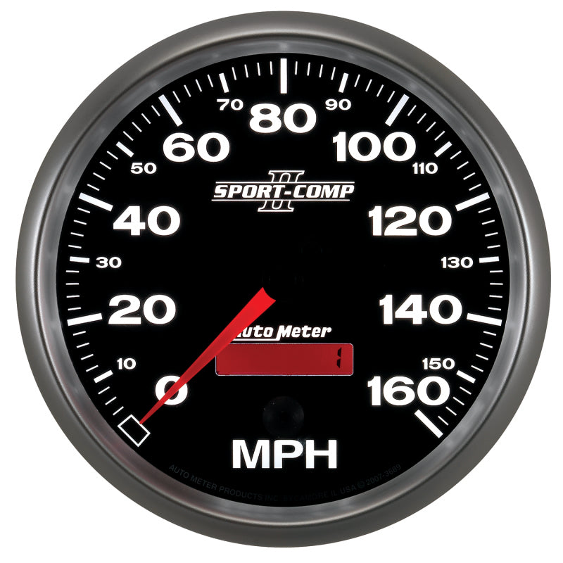 Autometer Gauge, Speedometer, 5", 160Mph, Elec. Programmable, Sport-Comp II 3689 User 4