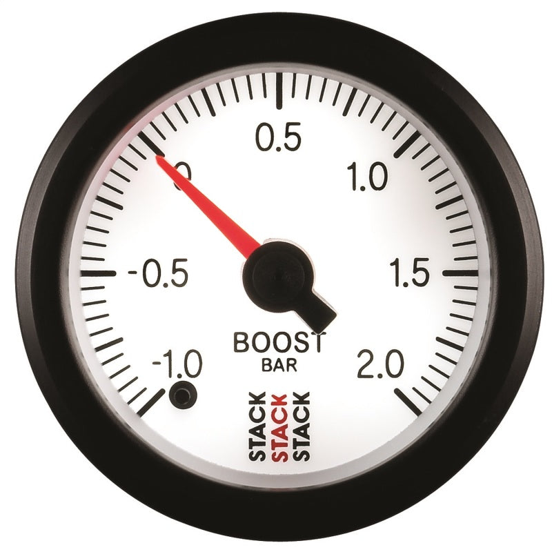 Autometer Stack 52mm -1 to +2 Bar (Incl T-Fitting) Pro Stepper Motor Boost Pressure Gauge - White ST3361 ST3361 User 4