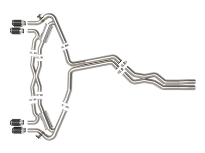 aFe 20-22 Audi RS6 Avant V8 4L (tt) MACH Force-Xp 3in to 2.5in 304 SS Cat-Back Exhaust w/ Carbon Tip 49-36448-C 49-36448-C Photo - Unmounted