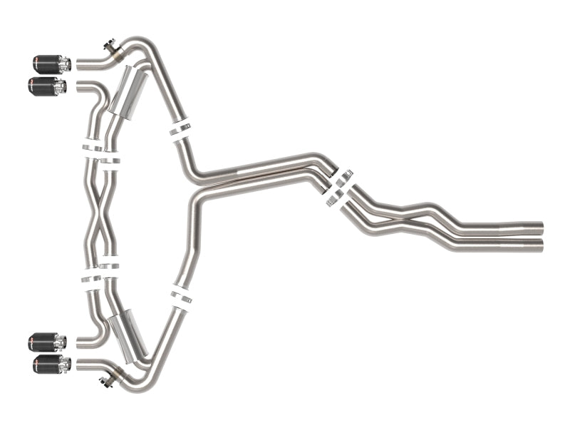 aFe 20-22 Audi RS6 Avant V8 4L (tt) MACH Force-Xp 3in to 2.5in 304 SS Cat-Back Exhaust w/ Carbon Tip 49-36448-C 49-36448-C Photo - Unmounted