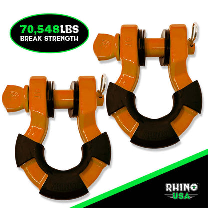 Rhino USA 8T Super Shackle 2-Pack (Orange) SUPERSHACK-ORG SUPERSHACK-ORG Photo - Primary