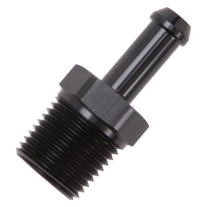 Edelbrock Hose Fittings, Straight, 1/2" NPT to 3/8" Barb, Black Anodize 8185 Photo - Primary