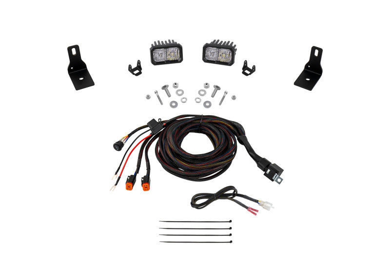 Diode Dynamics 2022+ Ford Maverick, C2 Sport Stage Series Ditch Light Kit White Combo DD7758