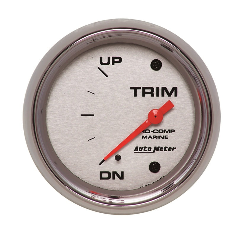 Autometer Marine Chrome Gauge 2-5/8in Electric Trim Level Gauge 0OHM Down - 90OHM Up 200767-35 200767-35 Photo - Primary