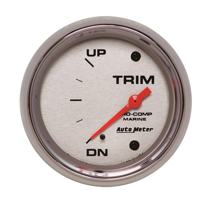 Autometer Marine Chrome Gauge 2-5/8in Electric Trim Level Gauge 0OHM Down - 90OHM Up 200767-35 200767-35 Photo - Primary