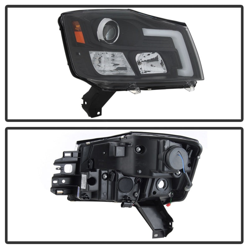 Spyder 04-15 Nissan Titan / 04-07 Nissan Armada V2 Projector Headlights - Black PRO-YD-NTI04-DRL-BK 5085504 5085504 Photo - Unmounted