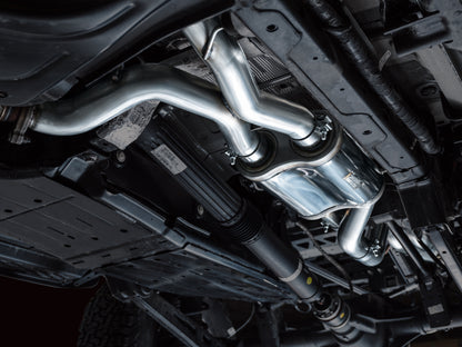 AWE Tuning 22-24 Ford Bronco Raptor 4WD Dual BashGuards Cat-Back SwitchPath Exhaust (No Tips) 3025-31327 3025-31327 Photo - Mounted