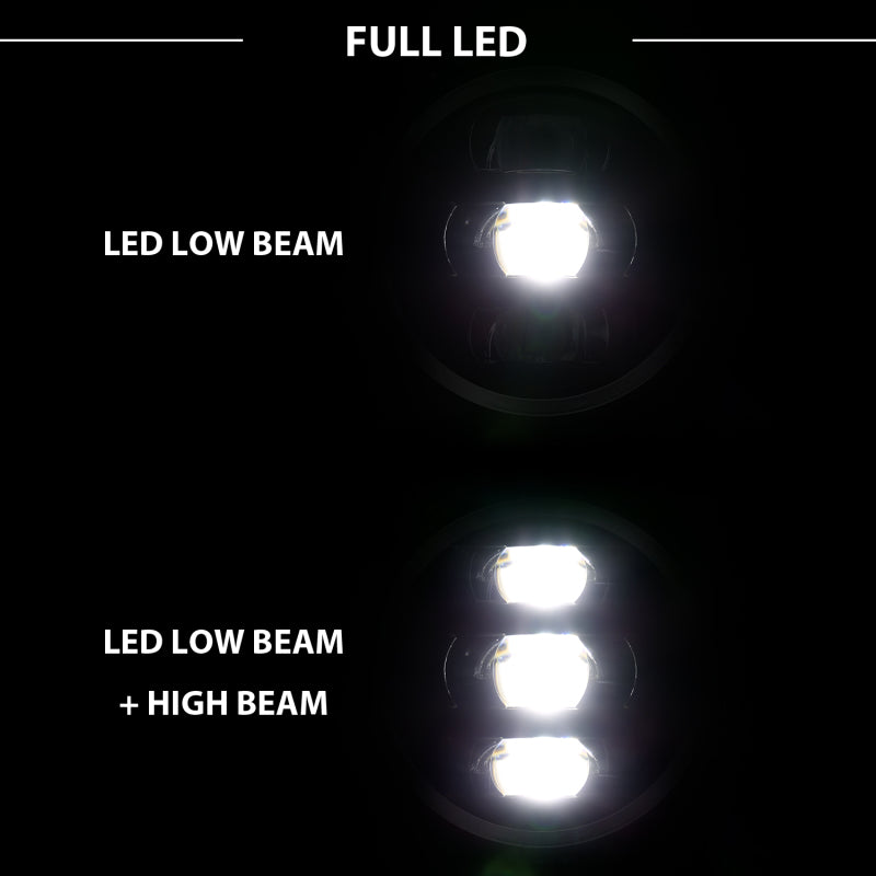 ANZO 16-18 Chevrolet Silverado 1500 LED Projector Headlights w/Plank Style Switchback Chrome w/Amber 111421 111421 Photo - Mounted