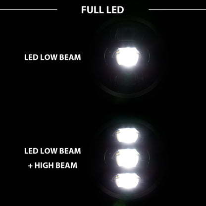 ANZO 16-18 Chevrolet Silverado 1500 LED Projector Headlights w/Plank Style Switchback Chrome w/Amber 111421 111421 Photo - Mounted