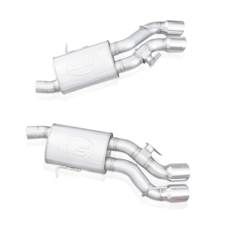 Stainless Works 2016-18 Cadillac CTS-V Sedan Axleback System Dual-Mode Turbo Mufflers 4in Tips CTSV16MKS-FC CTSV16MKS-FC Photo - out of package