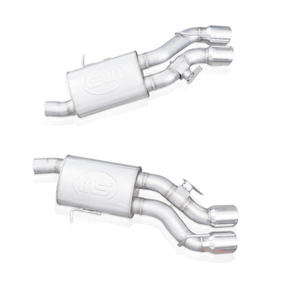 Stainless Works 2016-18 Cadillac CTS-V Sedan Axleback System Dual-Mode Turbo Mufflers 4in Tips CTSV16MKS-FC CTSV16MKS-FC Photo - out of package