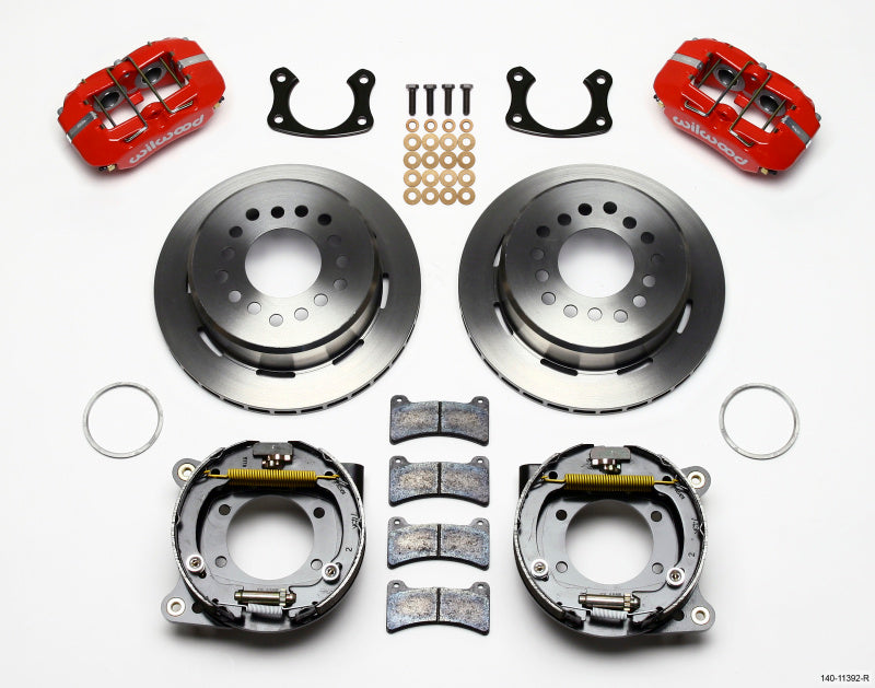 Wilwood Dynapro Low-Profile 11.00in P-Brake Kit - Red New Big Ford 2.50in Off Staggerd Mount 140-11392-R 140-11392-R Photo - Primary