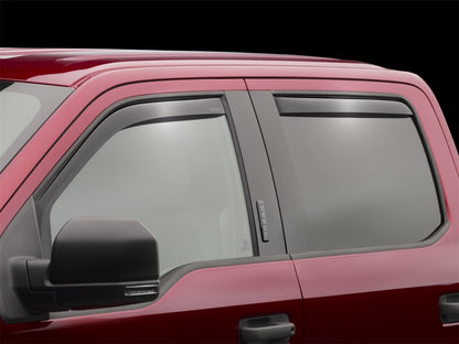 WeatherTech 2015+ Ford F-150 SuperCrew Front and Rear Side Window Deflectors 82765 Photo - Mounted