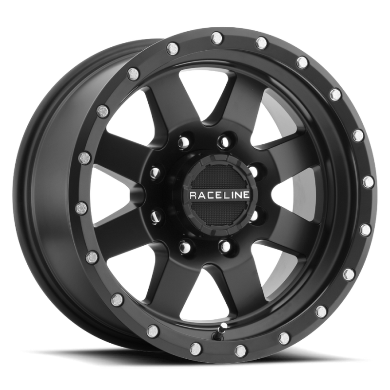 Raceline 935B Defender 16x8in / 5x114.3 BP / 0mm Offset / 83.82mm Bore - Satin Black Wheel 935B-68012-00 935B-68012-00 Photo - Primary