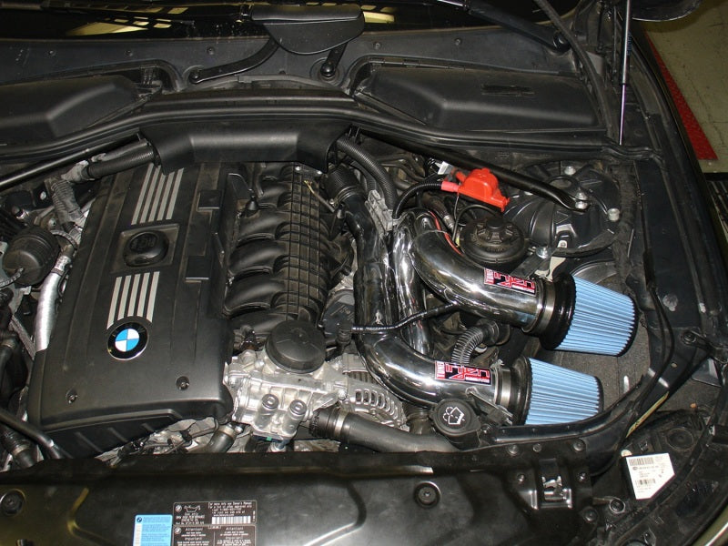 Injen 08-09 535i E60 3.0L L6 Twin intake & Amsoil Filters Wrinkle Black SP1130WB Photo - Mounted