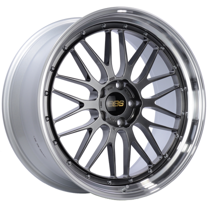 BBS LM 21x10 5x120 ET38 Diamond Black Center Diamond Cut Lip Wheel -82mm PFS/Clip Required LM261DBPK LM261DBPK Photo - Primary