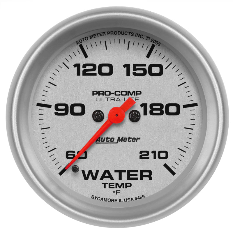 Autometer Low Water Temp 2 5/8" 60-210 Deg. F Digital Stepper Motor Ultra-Lite 4469 Photo - Primary
