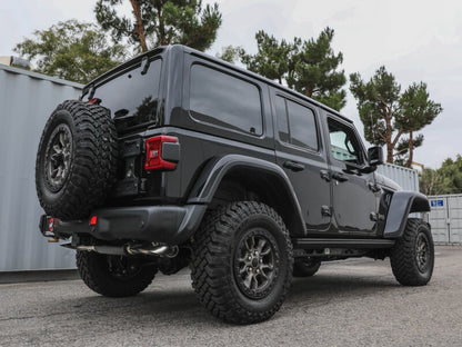 aFe 21-22 Jeep Wrangler JL Vulcan Series Stainless Steel Cat-Back Exhaust System 49-38101 49-38101 Photo - Mounted