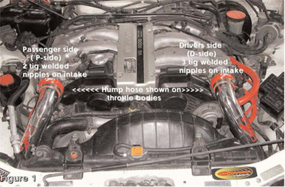 Injen 90-96 Nissan 300Z V6 3.0L Black IS Short Ram Cold Air Intake Pipes (Pipes Only) IS1981BLK IS1981BLK Photo - Mounted