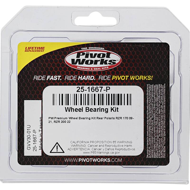Pivot Works Polaris Wheel Bearing Kit Premium Bearings 25-1667-P 25-1667-P Photo - Primary