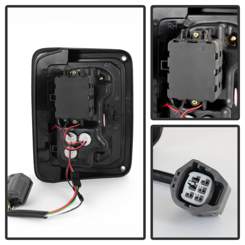 Spyder Jeep Wrangler 07-15 LED Tail Lights Black Smoke ALT-YD-JWA07-LED-BSM 5079978 5079978 User 1