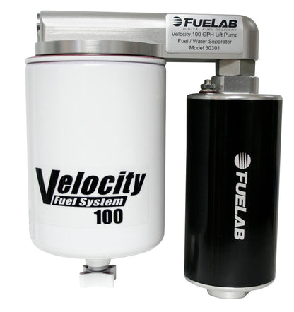 Fuelab Velocity 100 In-Line Lift Pump, Internal Bypass 18psi, Pre-Filtration 30301 Photo - Primary