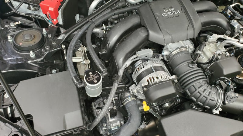 J&L 22-23 Subaru BRZ/GR86 2.4L Passenger Side Oil Separator 3.0 - Clear Anodized 3117P-C 3117P-C Photo - Close Up