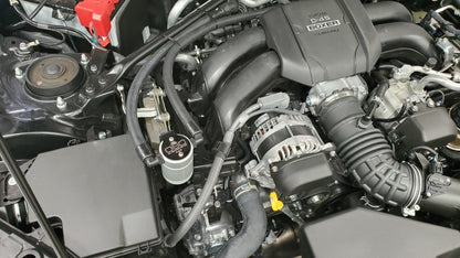 J&L 22-23 Subaru BRZ/GR86 2.4L Passenger Side Oil Separator 3.0 - Clear Anodized 3117P-C 3117P-C Photo - Close Up