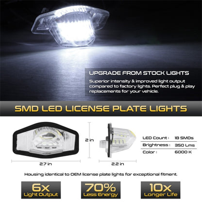 SPYDER Xtune 09-18 Honda Fit LED License Plate Bulb Assembly White 5500K LAC-LP-HODY08 - Pair 9045004 9045004 Photo - Unmounted