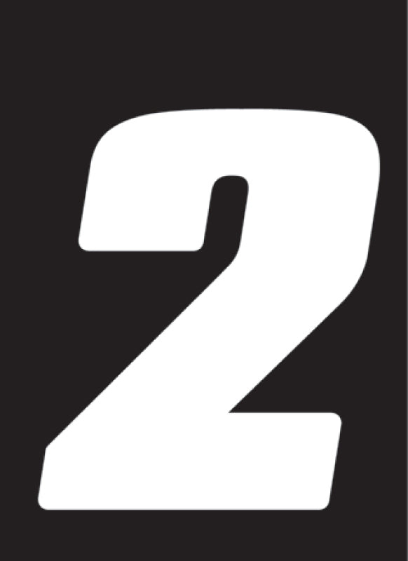 Hardline Dirt Digits 3pk 7 in. - High Gloss Number 2 - White DD73W-2 DD73W-2 Photo - Primary