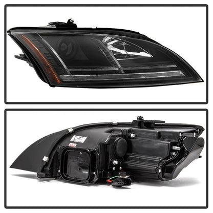 Spyder 08-15 Audi TT Halogen Projector Headlights w/Seq Turn Signal - Black (PRO-YD-ATT08-BK) 5085535 5085535 Photo - Unmounted