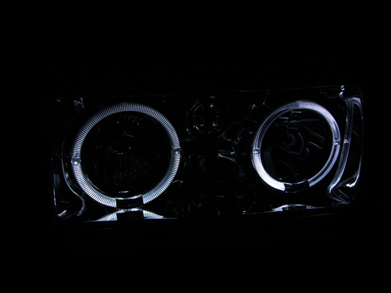 Anzo 1991-1994 Toyota Land Cruiser Crystal Headlights w/ Halo Chrome 111092 Photo - Mounted